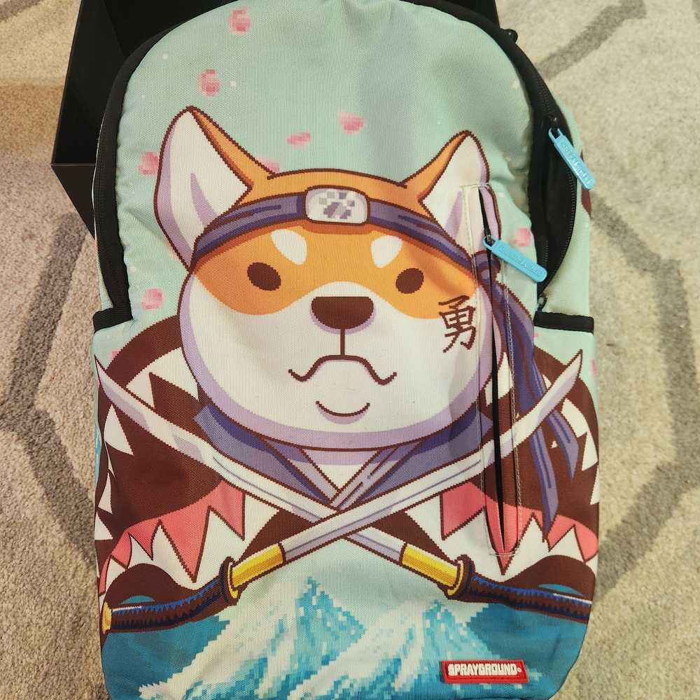 Sprayground Shiba Inu Samurai Teens Kids Backpack - Multicolor